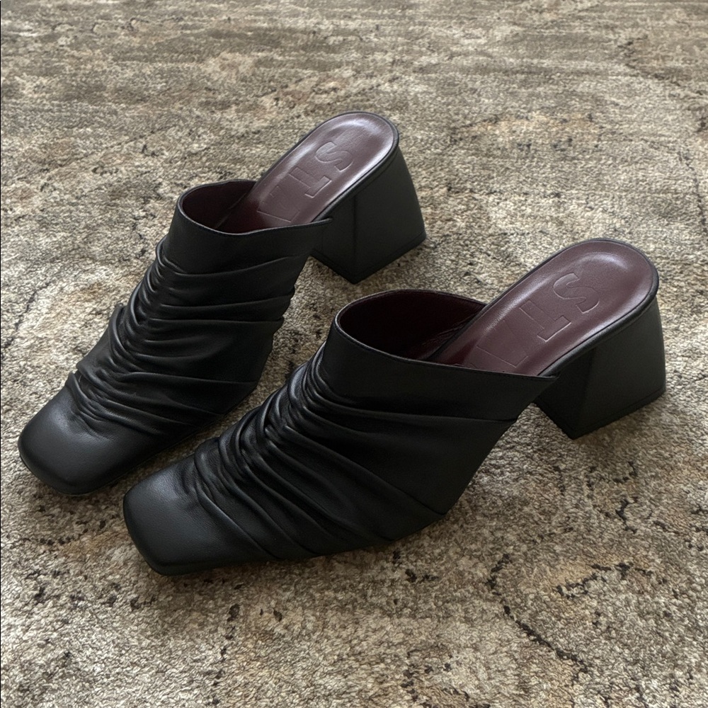 Staud black Mules
